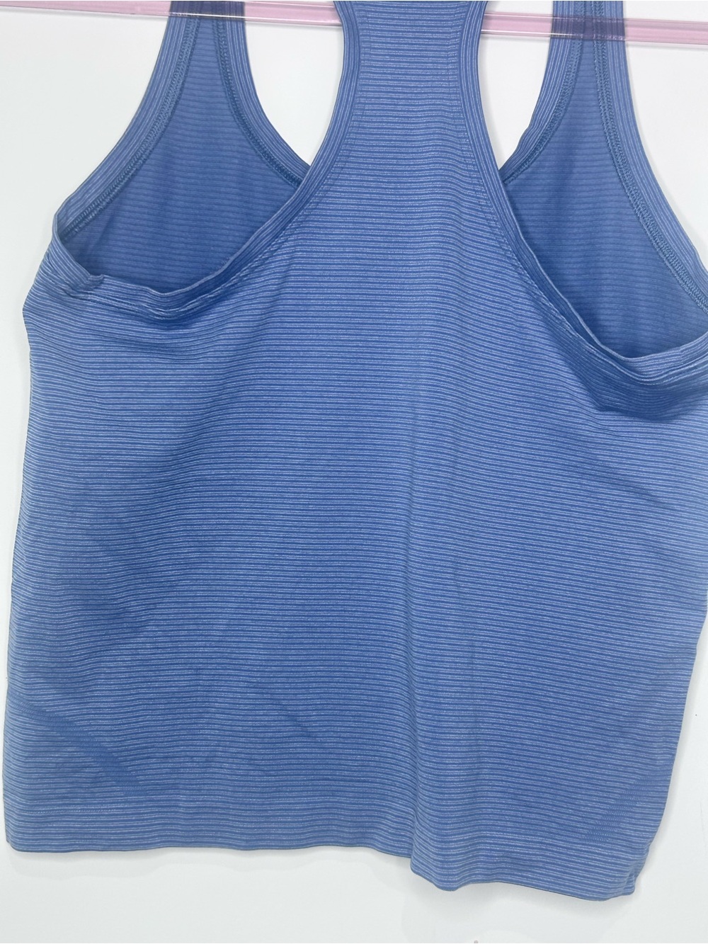 Lululemon Swiftly Tech Racerback Tank Blue Heathered Striped Seamless Size 6 - Picture 6 of 7